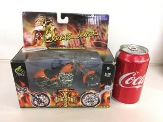 West Coast Choppers Diablo Soft Tail Diecast Model, 1:18 Scale.