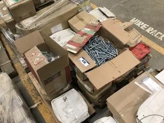 Pallet of Asst. Fasteners, Lag Bolts, Screws, Nails, etc.