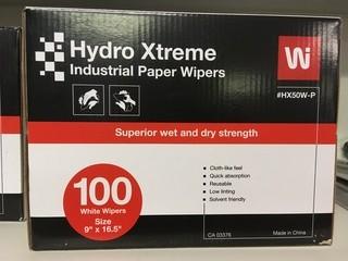 Hydro Xtreme Industrial Paper Wipers, 100 Count.