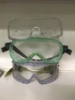 Lot of (3) Safety Goggles/Glasses.