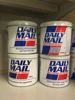 Lot of (4) Daily Mail Tobacco Cans.