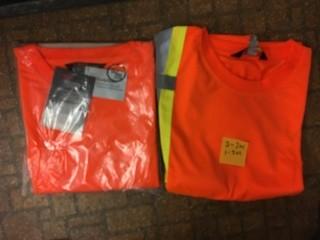 Work King Orange Reflective Safety Shirt, 2XL.