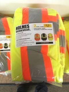 Holmes Workwear 2 Pack Long Sleeve Reflective Safety Shirt, 2XL.