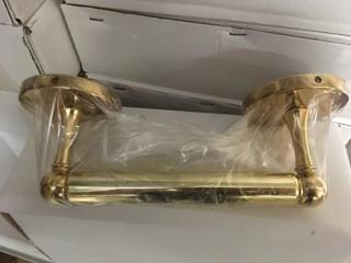 Lot of (2) Brass Bathroom Tissue Holders.