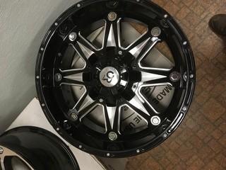 (1)  Black/Chrome Rim 20", 5 Bolt.