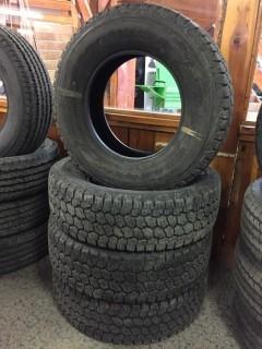 Set of (4) Goodyear Wrangler LT275/70 R18 Tires. New Take-Offs 100% Tread. 