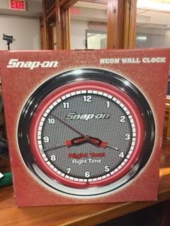 Snap-On Neon Wall Clock.