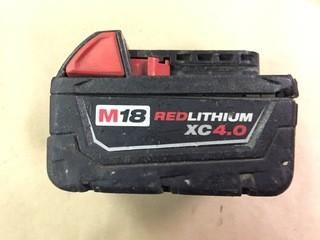 Milwaukee M18 Battery Pack.