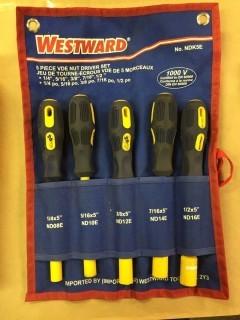 Westward 5 Piece VDE Nut Driver Set.