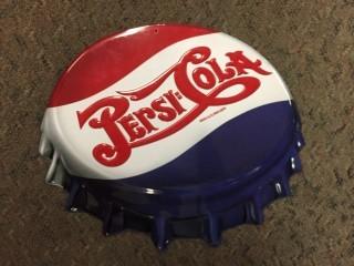 Pepsi Cap Tin Sign.