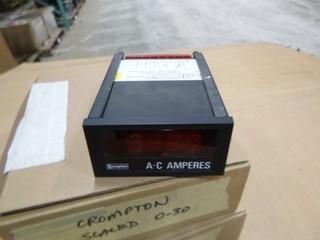 (2) Crompton A-C Amperes, Scaled 0-30 (W-2-2-3)