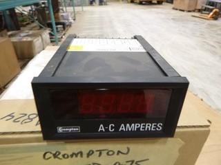 (5) Crompton A-C Amperes, Scaled 0-75 (W-2-2-3)