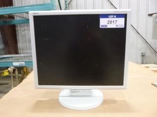 16" NEC Multisync LCD Monitor, Adjustable Height, Swivel, Model LCD 1970VX, SN 44000216YA *NOTE: No Power Cord* (W-1-3-1)