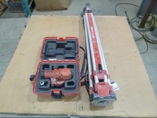 Hilti POL 10 Optical Level, S/N 093140017, C/w Hilti PUA 20 Tripod, Carrying Case (W-1-4-3)