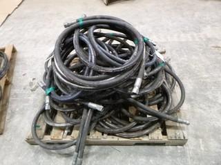 Quantity of Flextral (NT300-12) 3/4" 5000 PSI Hydraulic Hose, (5) 10" Hose, (1) 20' Hose, C/w Pulsar Spiral - 12 3/4" 5000 PSI, (1) 20' Hose, (1) 25' Hose, (9) 10' Hose, (2) 6" Hose, (5) 4" Hose (Located OS-NF)