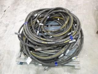 Quantity of Ryco 3/4" 4100 PSI and Pulsar 3/4" 4000 PSI Hydraulic Hose, (6) 20' Hose, (1) 3' Hose, (3) 10' Hose, (1) 46" Hose, (1) 45" Hose, (1) 16" Hose, (1) 40" Hose (Located OS-NF)