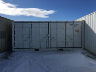 20' Storage Container c/w 4 Side Doors On One Side. # HNWU 2318100.