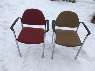 (6) Cloth Office Chairs.