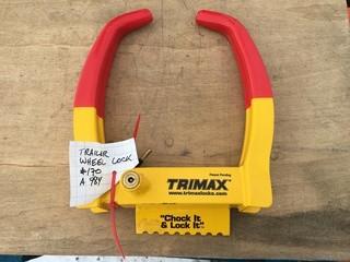 Trimax Trailer Wheel Lock.