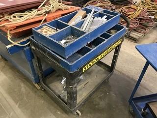 Rubbermaid Cart w/ Contents including Screws, Fasteners, Nails, etc.