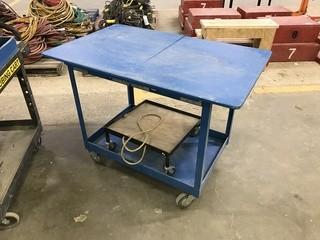 Shop Built Cart w/ Contents including Hinges, Screws, Springs, etc.