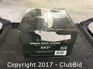Box of Ruspert 8" x 3" Green Deck Screws