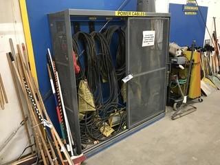 Electrical Storage Cage w/ Contents including Electrical Cords, etc.