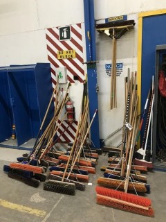 Lot of Asst. Push Brooms.