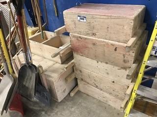 Lot of 9 Wooden Steps.