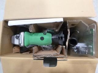 New Hitachi 4 1/2" Cordless Angle Grinder 18V, c/w Battery, Grip, 4" Grinding Disc, Key Tool and Box, Model G18DSL (W-2-4-2)