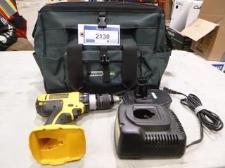 Dewalt 1/2" Cordless Hammer Drill, 18V c/w Battery, Charger and Bag, Model DCD775, SN 829425 (W-2-4-2)