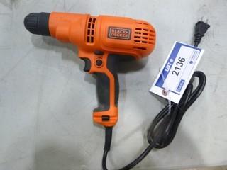 Black and Deck 3/8" Electric Drill/Driver, 120V, Model DR266 (W-2-4-1)