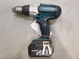 Makita 5/8" Drill/Driver 18V c/w Battery, Model BHP451, SN 0184907 (W-2-4-1)