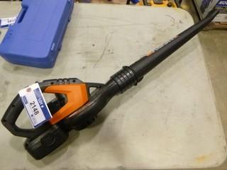 Worx Cordless Leaf Blower, 18V *NOTE: No Battery or Charger* (W-2-4-1)