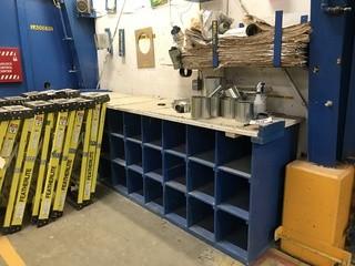 Shop Built Work Bench w/ Contents.