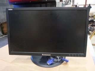 21: Lenovo LCD Monitor, S/N V177975, Adjustable Height, Swivels (W-2-3-2)