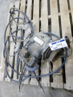 Detroit Diesel Engine Air Compressor, Model Tu-Flo 750 c/w Hoses, S/N 180105F (W-3-2-2)