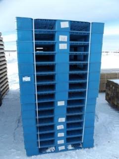 Blue Plastic Pallets 43x43.