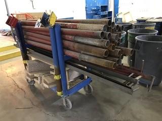 Lot of Material Cart w/ Contents