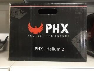 PHX Helium 2 Size Large Motocross Helmet, Black.