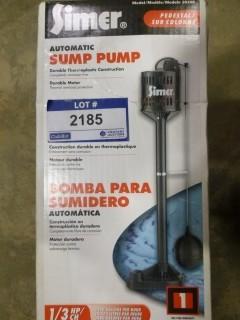 Simer Automatic Sump Pump 1/3 HP, 3480 Gallons/Hour (W-3-1-2)