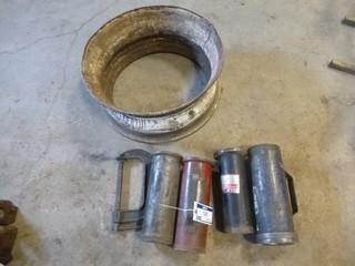 Qty of Bearing/Seal Impact Devices, (1) C-Clamp, (1) Used Rim