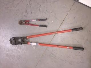 Set of (1) large & (1) Small Bolt Cutters.