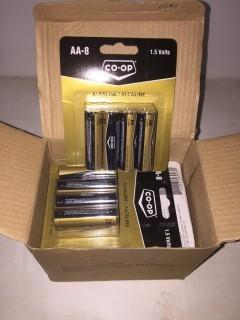 Lot of (3) Boxes of Co-op AA 8 Pack Batteries.