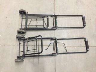 Lot of (2) Folding Luggage Cargo Carts.