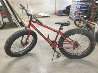 Mongoose Red Fat Tire Bike.