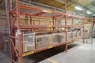 2 Sections 42"x9'x10' Pallet Racking w/ Wire Mesh Decking.