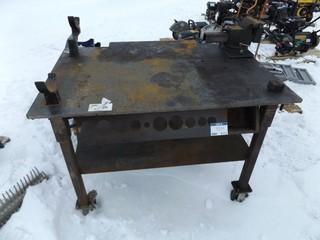 Steel Welding Table c/w Vise.