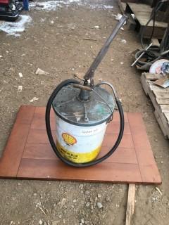 Oil Container c/w Hand Pump.