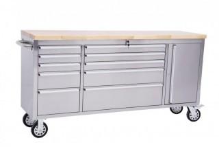 New -  72" 10 Drawer Stainless Steel Tool Chest